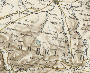 Old Map of Castle Sowerby area
